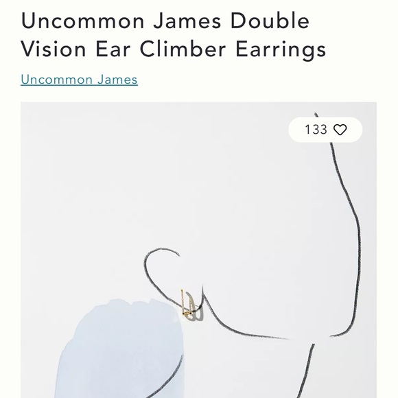Anthropologie x Uncommon James Illusion Double Hoops - Picture 4 of 5